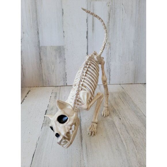 Crazy bonez Seasons cat skeleton Halloween props scary - Picture 1 of 8